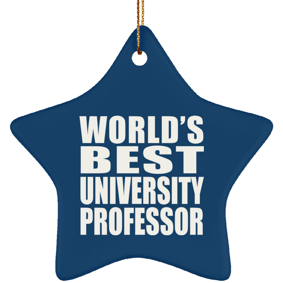 World's Best University Professor - Star Ornament