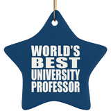 World's Best University Professor - Star Ornament