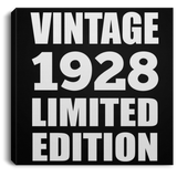 96th Birthday Vintage 1928 Limited Edition - Canvas Square