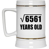 81st Birthday Square Root of 6561 Years Old - Beer Stein