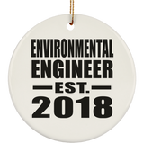 Environmental Engineer Established EST. 2018 - Circle Ornament