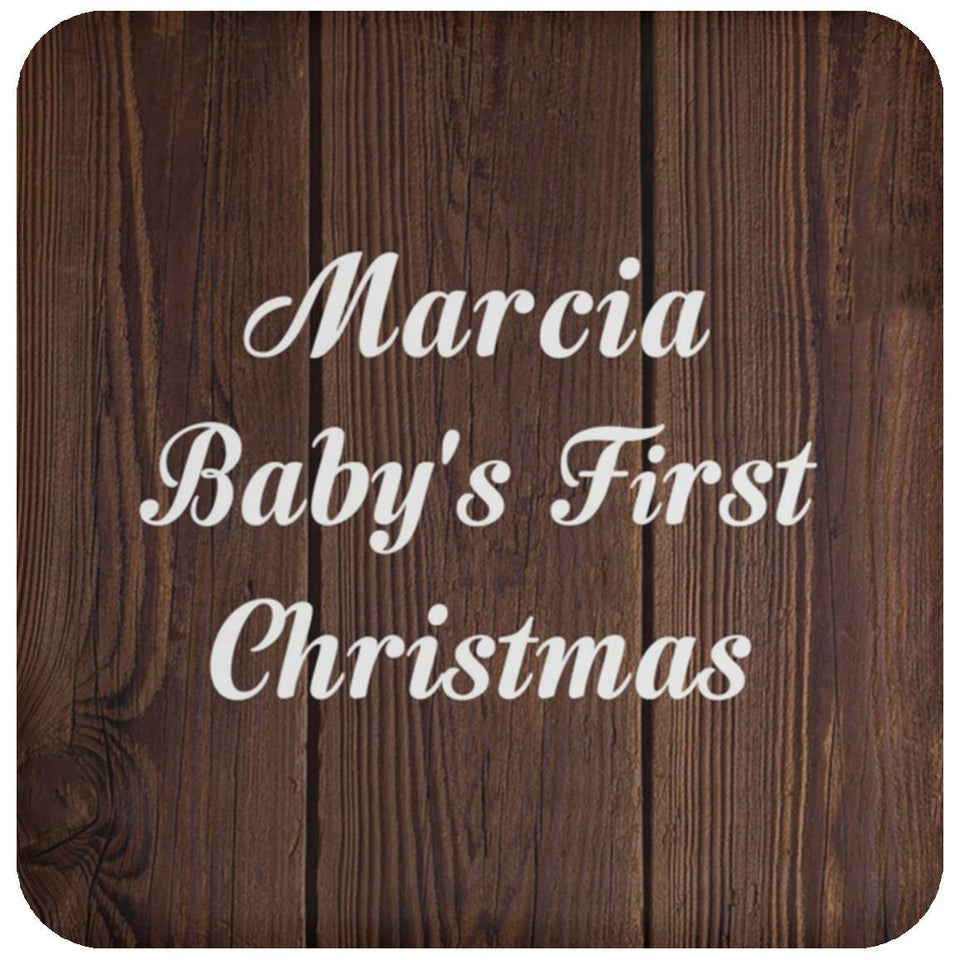 Marcia Baby's First Christmas - Drink Coaster D