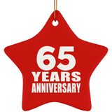 65th Anniversary 65 Years - Star Ornament