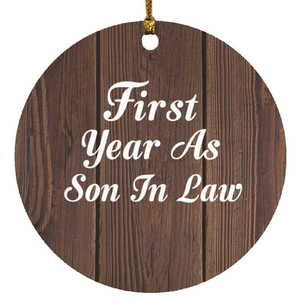 First Year As Son In Law - Circle Ornament D