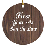 First Year As Son In Law - Circle Ornament D
