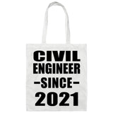 Civil Engineer Since 2021 - Tote Bag White