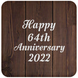 Happy 64th Anniversary 2022 - Drink Coaster D