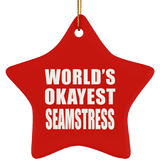 World's Okayest Seamstress - Star Ornament