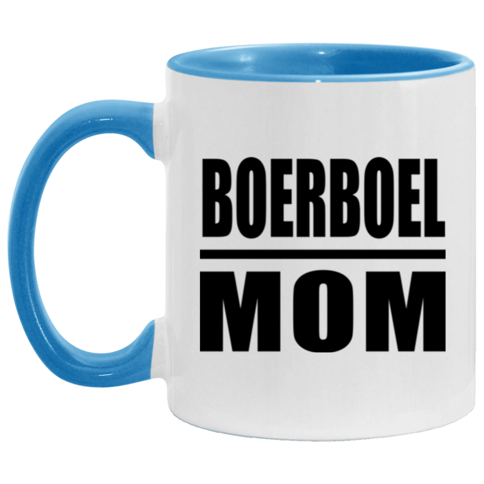 Boerboel Mom - 11oz Accent Mug Blue