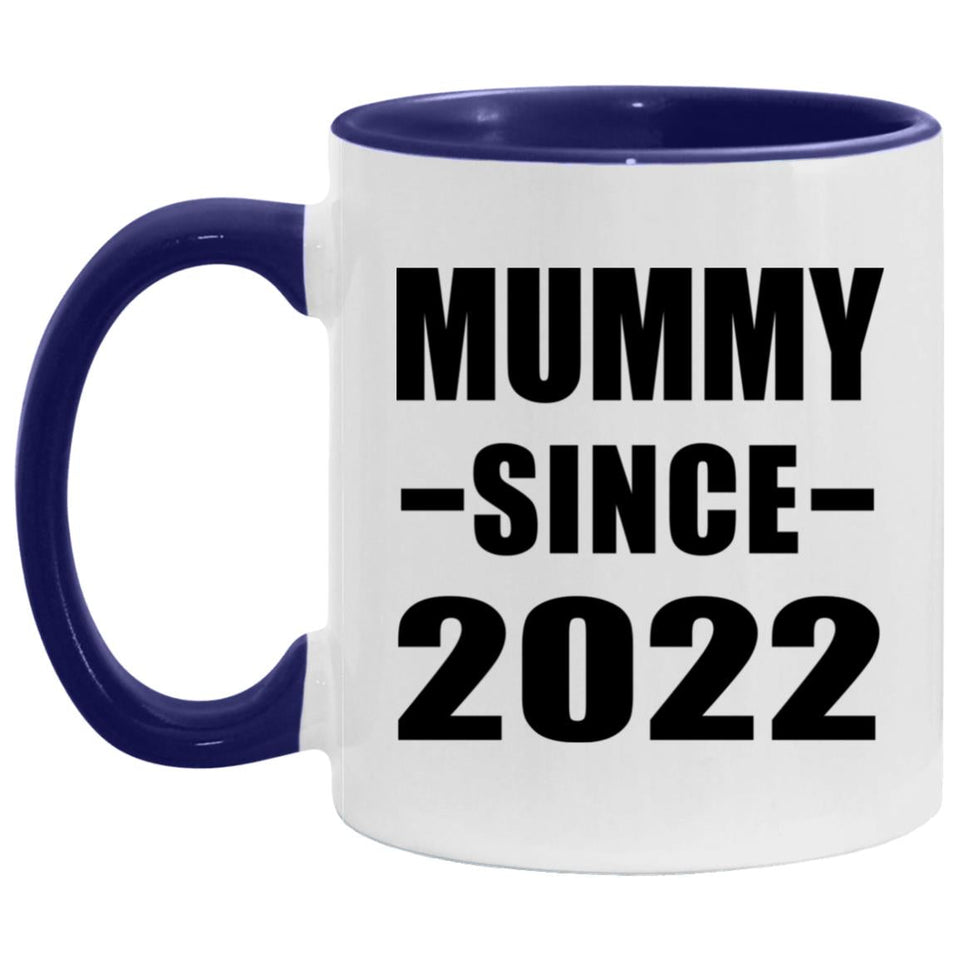 Mummy Since 2022 - 11oz Accent Mug Purple