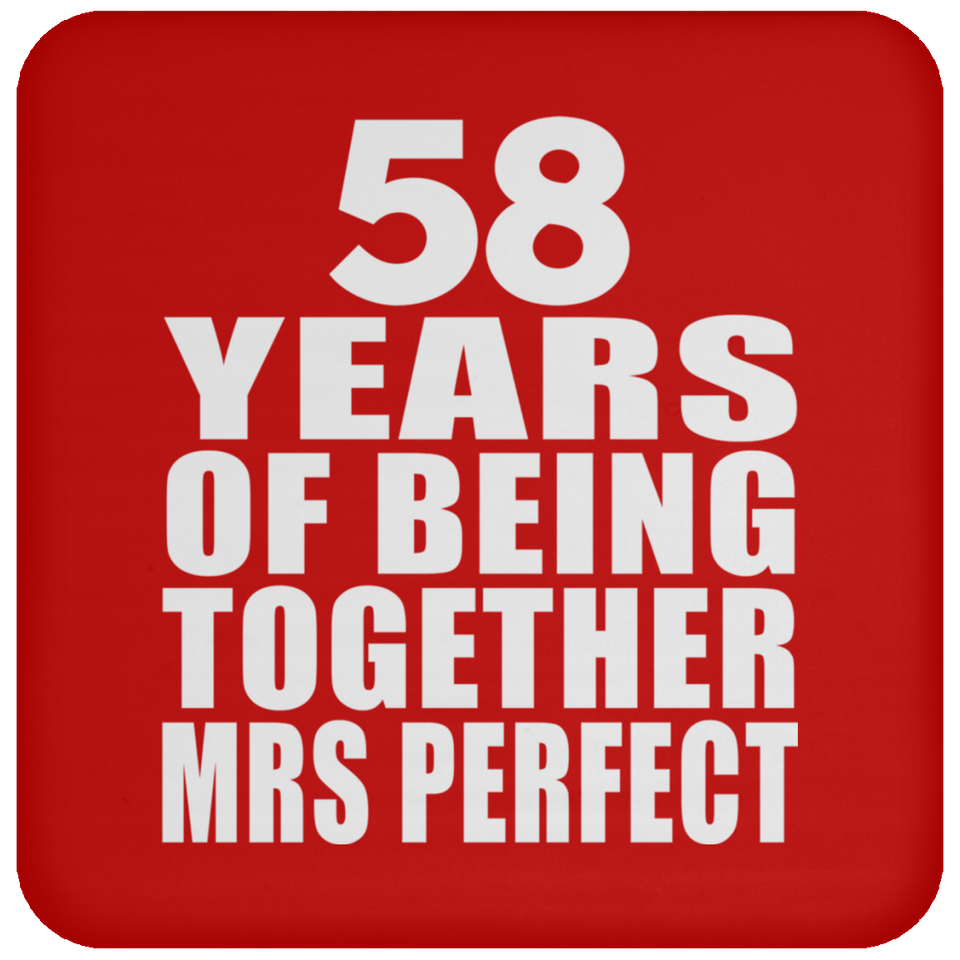 58th Anniversary 58 Years Of Being Mrs Perfect - Drink Coaster