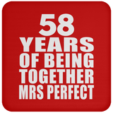 58th Anniversary 58 Years Of Being Mrs Perfect - Drink Coaster