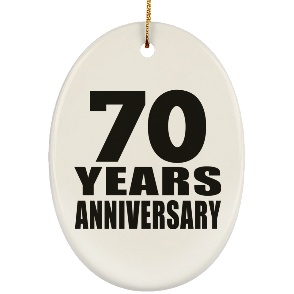 70th Anniversary 70 Years - Oval Ornament