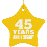 45th Anniversary 45 Years - Star Ornament