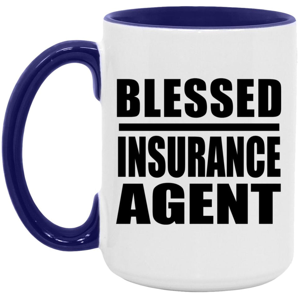 Blessed Insurance Agent - 15oz Accent Mug Purple