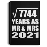 88th Anniversary Square Root of 7744 Years As Mr & Mrs 2021 - Canvas Portrait