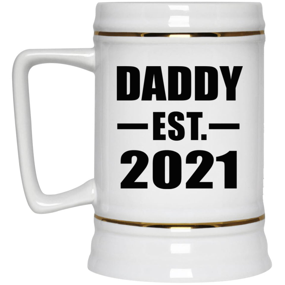 Daddy Established EST. 2021 - Beer Stein