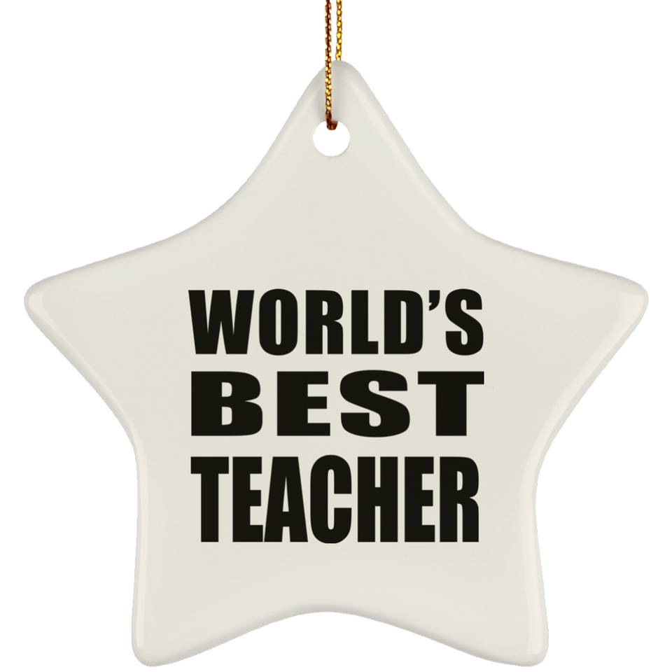 World's Best Teacher - Star Ornament