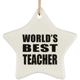 World's Best Teacher - Star Ornament