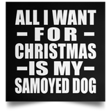 All I Want For Christmas Is My Samoyed Dog - Poster Square