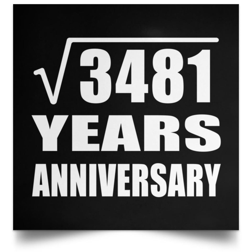 59th Anniversary Square Root of 3481 Years Anniversary - Poster Square