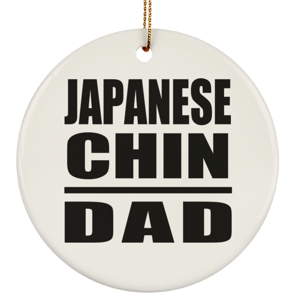 Japanese Chin Dad - Circle Ornament