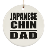 Japanese Chin Dad - Circle Ornament