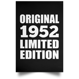 72nd Birthday Original 1952 Limited Edition - Poster Portrait