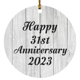 Happy 31st Anniversary 2023 - Circle Ornament F
