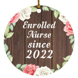 Enrolled Nurse Since 2022 - Circle Ornament A