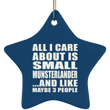 All I Care About Is Small Munsterlander - Star Ornament