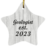 Geologist Established Est. 2023 - Star Ornament F