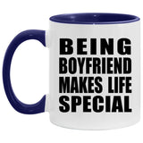 Being Boyfriend Makes Life Special - 11oz Accent Mug Purple