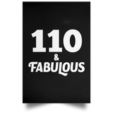 110th Birthday 110 & Fabulous - Poster Portrait