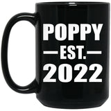 Poppy Established EST. 2022 - 15oz Coffee Mug Black
