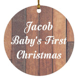 Jacob Baby's First Christmas - Circle Ornament E