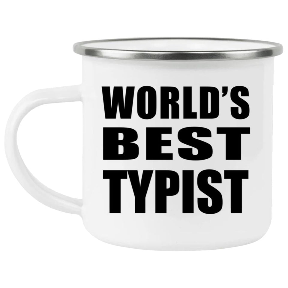 World's Best Typist - 12oz Camping Mug