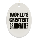 World's Greatest Grandfather - Oval Ornament