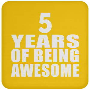 5th Birthday 5 Years Of Being Awesome - Drink Coaster