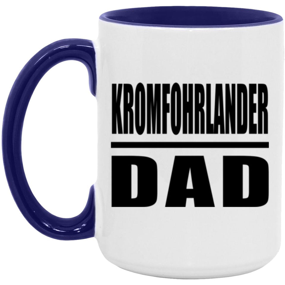 Kromfohrlander Dad - 15oz Accent Mug Purple