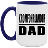 Kromfohrlander Dad - 15oz Accent Mug Purple