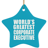World's Greatest Corporate Executive - Star Ornament