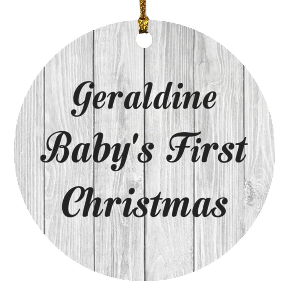Geraldine Baby's First Christmas - Circle Ornament F
