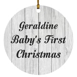 Geraldine Baby's First Christmas - Circle Ornament F