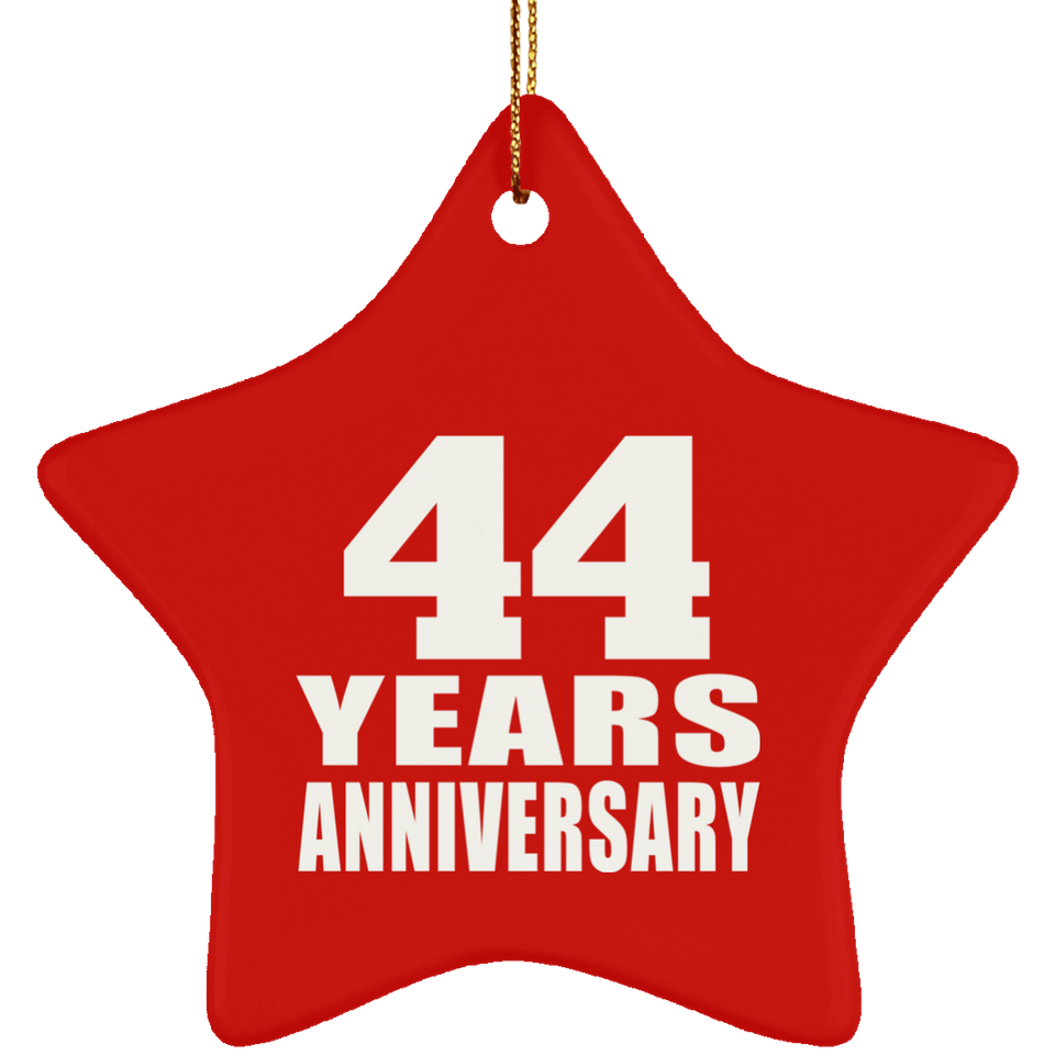 44th Anniversary 44 Years - Star Ornament