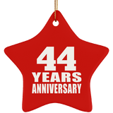 44th Anniversary 44 Years - Star Ornament