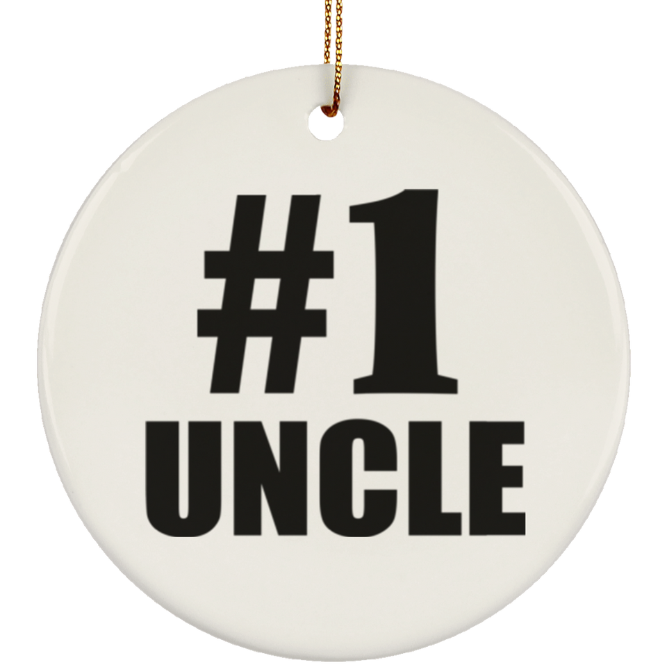 Number One #1 Uncle - Circle Ornament