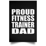 Proud Fitness Trainer Dad - Poster Portrait