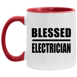 Blessed Electrician - 11oz Accent Mug Red