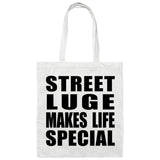 Street Luge Makes Life Special - Tote Bag White